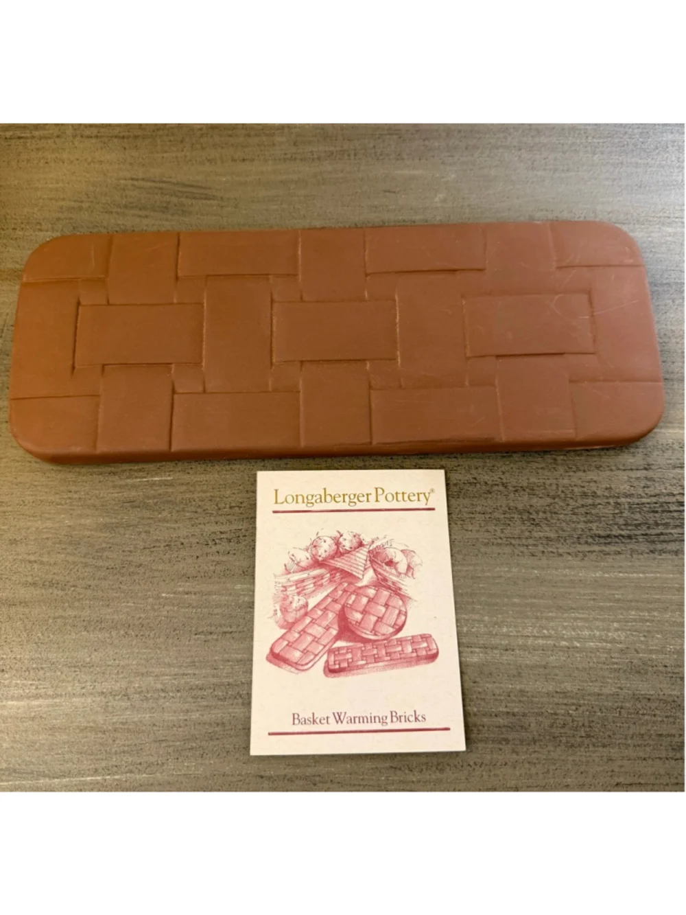 NIB Longaberger Pottery Bread Basket Brick, item number 30074
